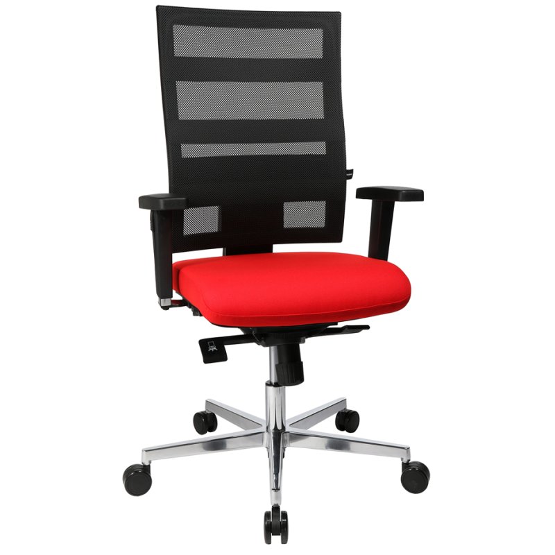 Topstar bureaustoel Sitness X-Pander Plus, rood, met armleuningen